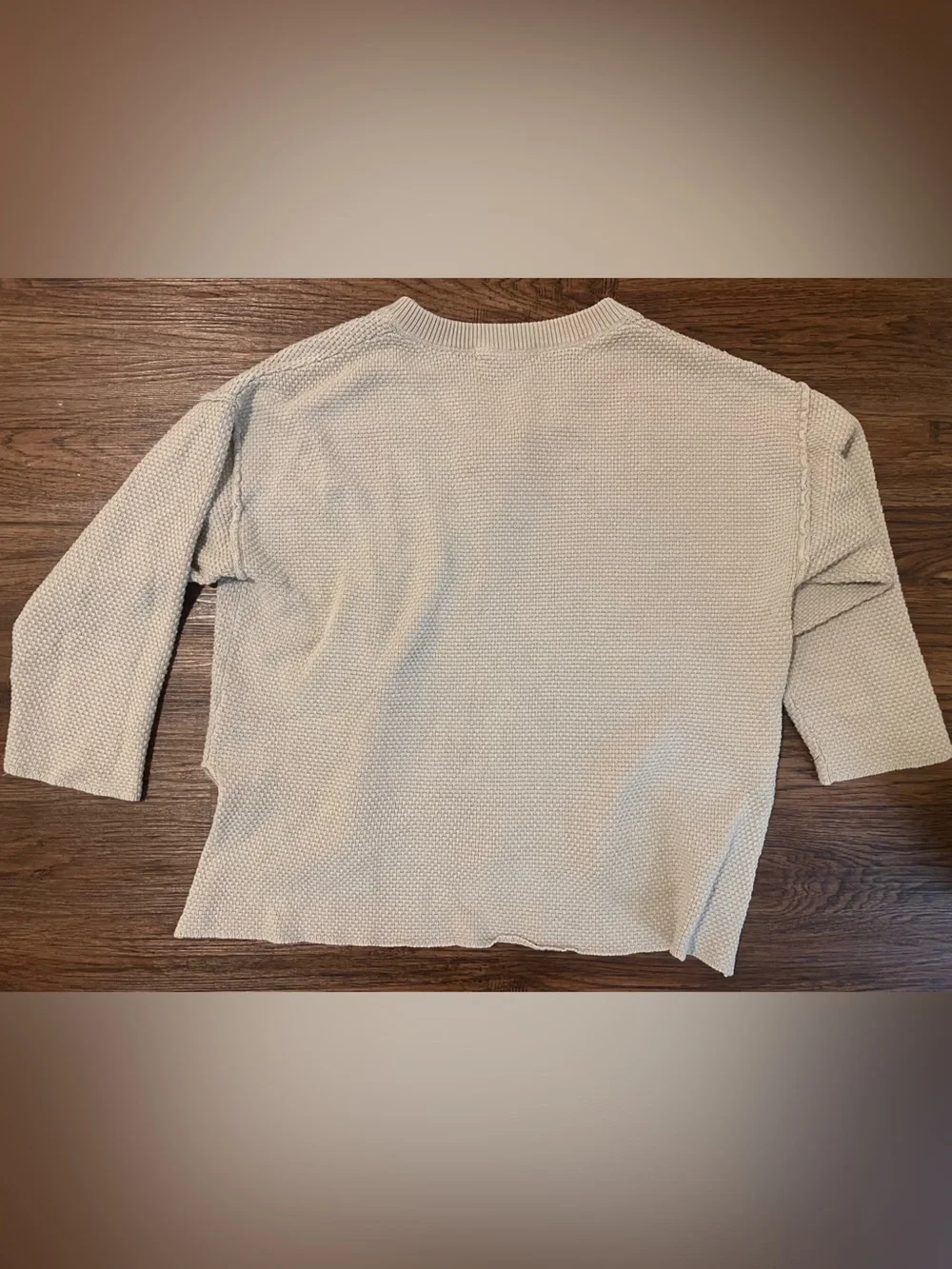 Free People Cream Button Knit Sweater Hailee sweater sage color